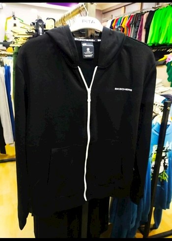 Skechers Skechers Siyah Fermuarlı Sweatshirt hoodie/hırka ince ceket