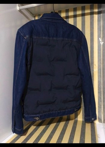 Diğer Carducci marka düğmeli Mavi Denim Erkek kot detaylı mont
