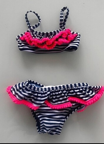 Lc Waikiki çizgili desen bebek bikini