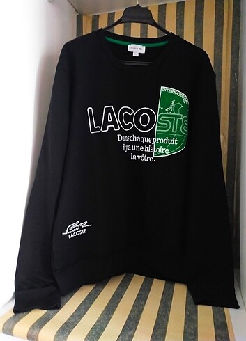 Lacoste siyah erkek sweatshirt 