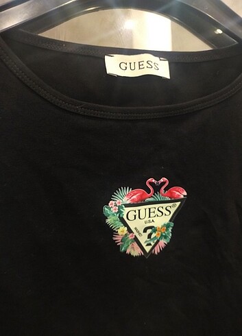 s Beden siyah Renk Guess mini üst crop bluz atlet body t-shirt