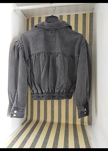 m Beden gri Renk Mom Jean denim kot ceket