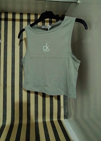 Calvin Klein kolsuz t-shirt mini üst crop body atlet