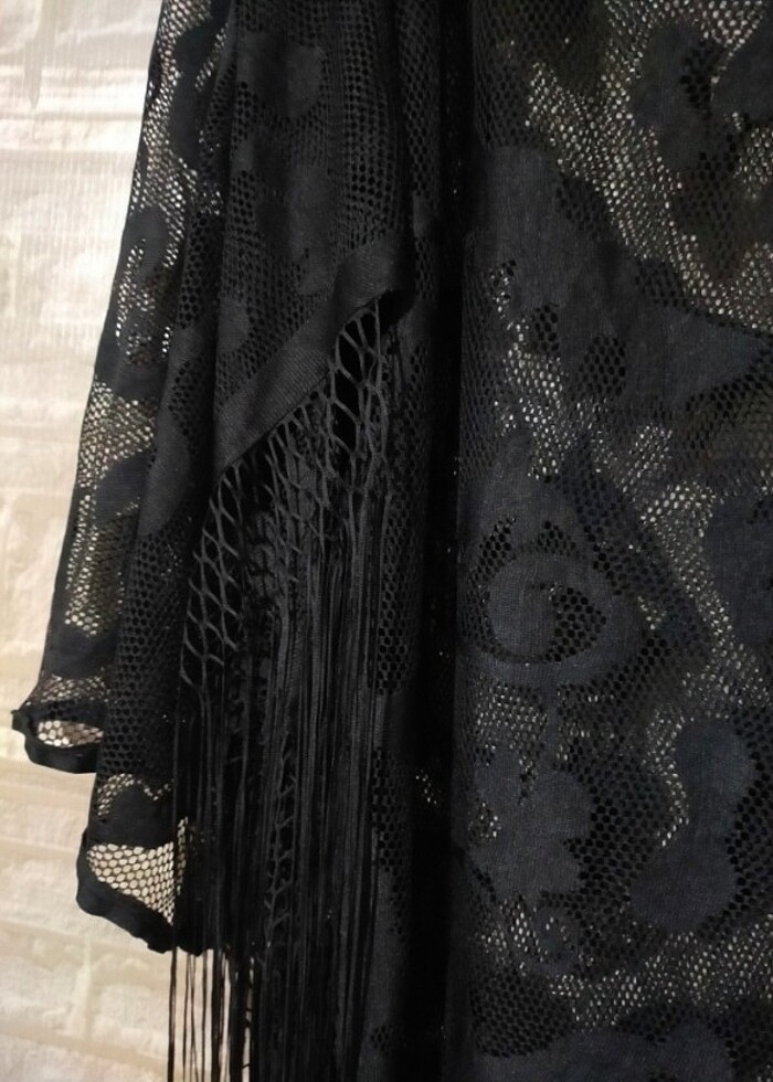 Püsküllü dantel plaj elbise pareo - Görsel 2