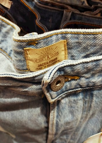 m Beden mavi Renk Jack Jones yırtık detaylı Denim Jean kot Şort
