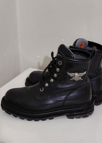 Harley davidson Siyah Deri erkek bot - Görsel 10