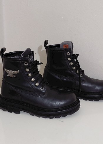 Harley davidson Siyah Deri erkek bot - Görsel 5