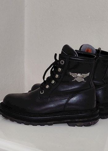 Harley davidson Siyah Deri erkek bot - Görsel 14