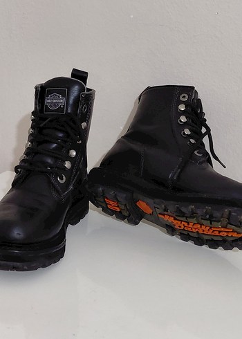 Harley davidson Siyah Deri erkek bot - Görsel 12