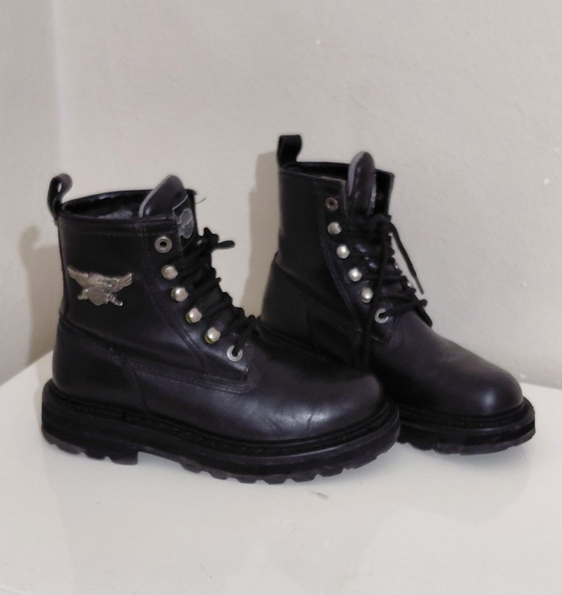 Harley davidson Siyah Deri erkek bot - Görsel 4