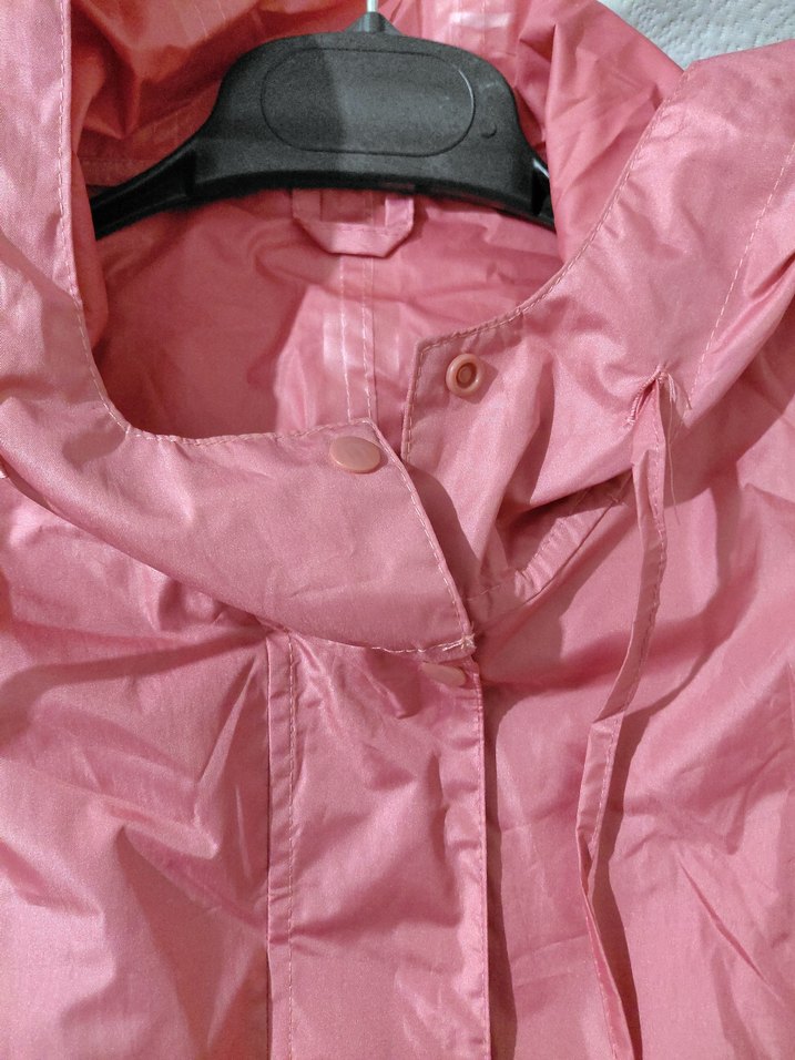 Pembe Midi Kadın Yağmurluk - Görsel 2