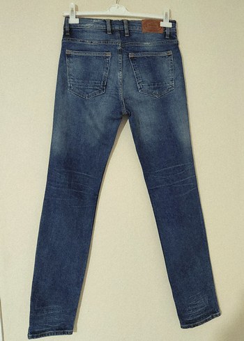 Mango Erkek Lacivert slim strech Denim uzun  jean kot Pantolon - Görsel 5