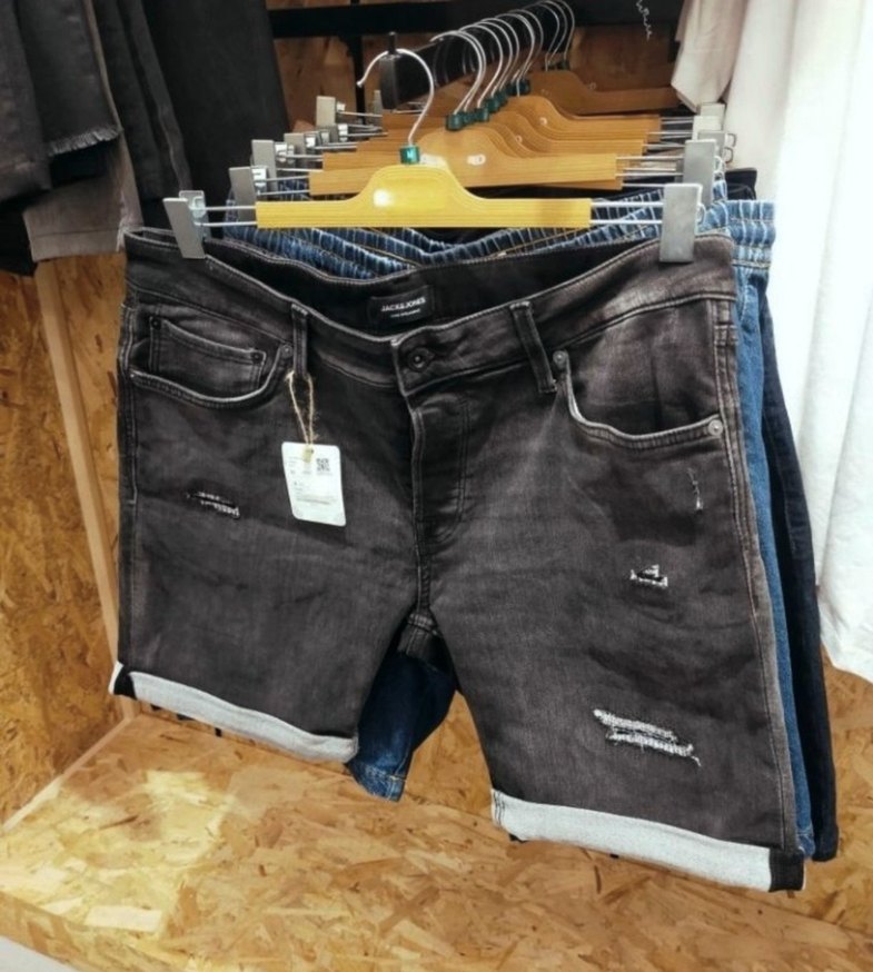 Jack  & Jones Gri taşlama Denim jean koy şort - Görsel 3