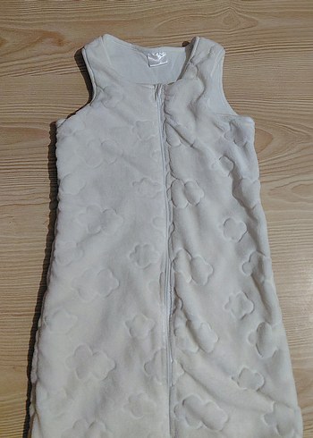 acık krem renkli bulutlu desen uzun boy Çocuk Uyku Tulumu - Görsel 2