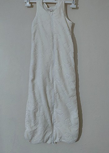 acık krem renkli bulutlu desen uzun boy Çocuk Uyku Tulumu - Görsel 4