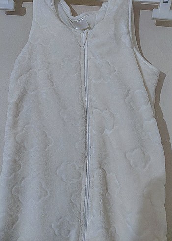 acık krem renkli bulutlu desen uzun boy Çocuk Uyku Tulumu - Görsel 5