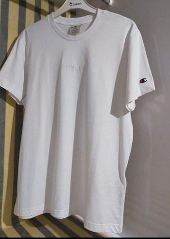 Champion marka Beyaz Pamuklu Erkek Tişört Loose Fit - Görsel 5
