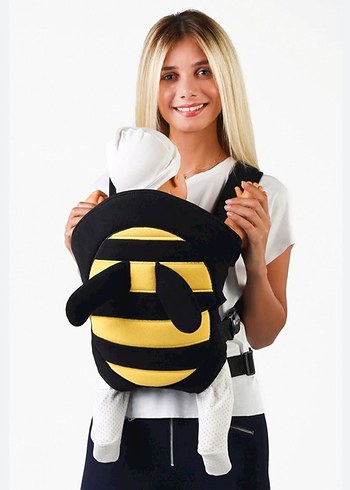 Siyah-sarı arı desenli bebek taşıyıcı arı kanguru - Görsel 6