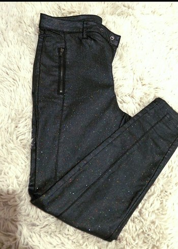 C&A dan yessica siyah simli suni deri Pantolon - Görsel 4