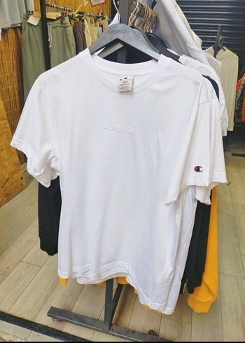 Champion marka beyaz Oversize Erkek Tişört