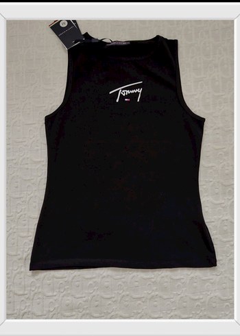 Tommy Hilfiger Siyah Baskılı kolsuz tshirt Atlet - Görsel 3