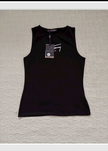 Tommy Hilfiger Siyah Baskılı kolsuz tshirt atlet - Görsel 5