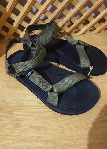 National Geographic cırt cırtlı haki unisex sandalet - Görsel 8