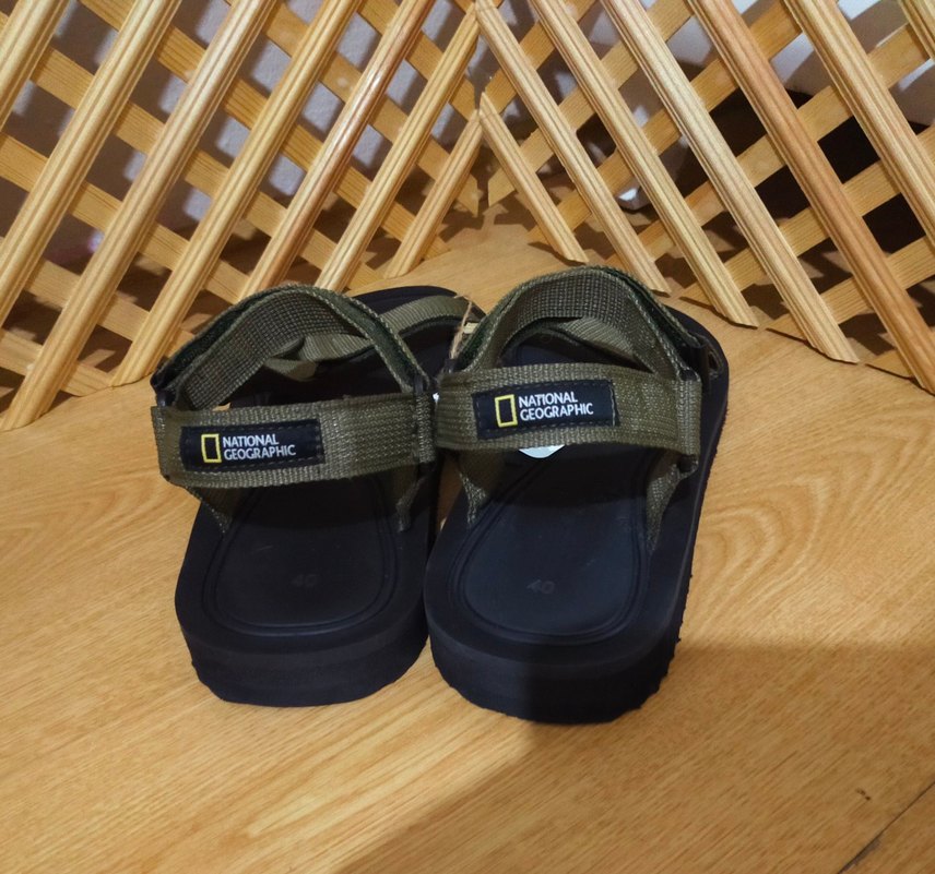 National Geographic cırt cırtlı haki unisex sandalet - Görsel 5