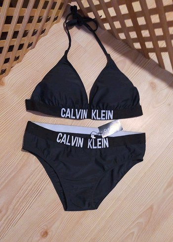 xxl Beden siyah Renk Calvin Klein Baskılı antrasit Bikini Takımı