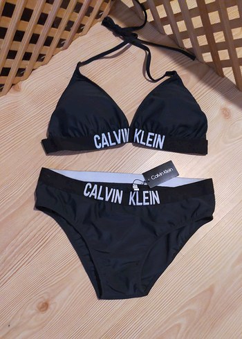 xxl Beden Calvin Klein Baskılı antrasit Bikini Takımı