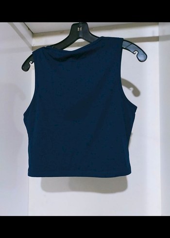 m Beden lacivert Renk Guess Lacivert mini üst crop body Atlet kalın askılı t-shirt