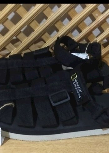 National Geographic Siyah kafes model Anaka sandalet - Görsel 7