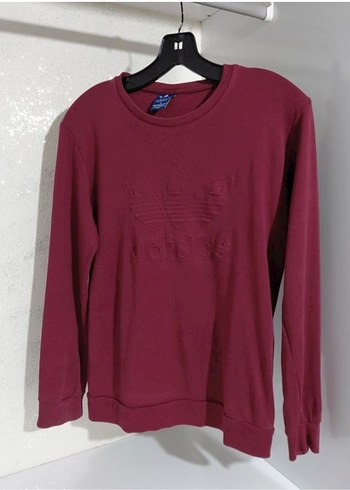 Adidas Bordo Adidas Bisiklet Yaka Sweatshirt