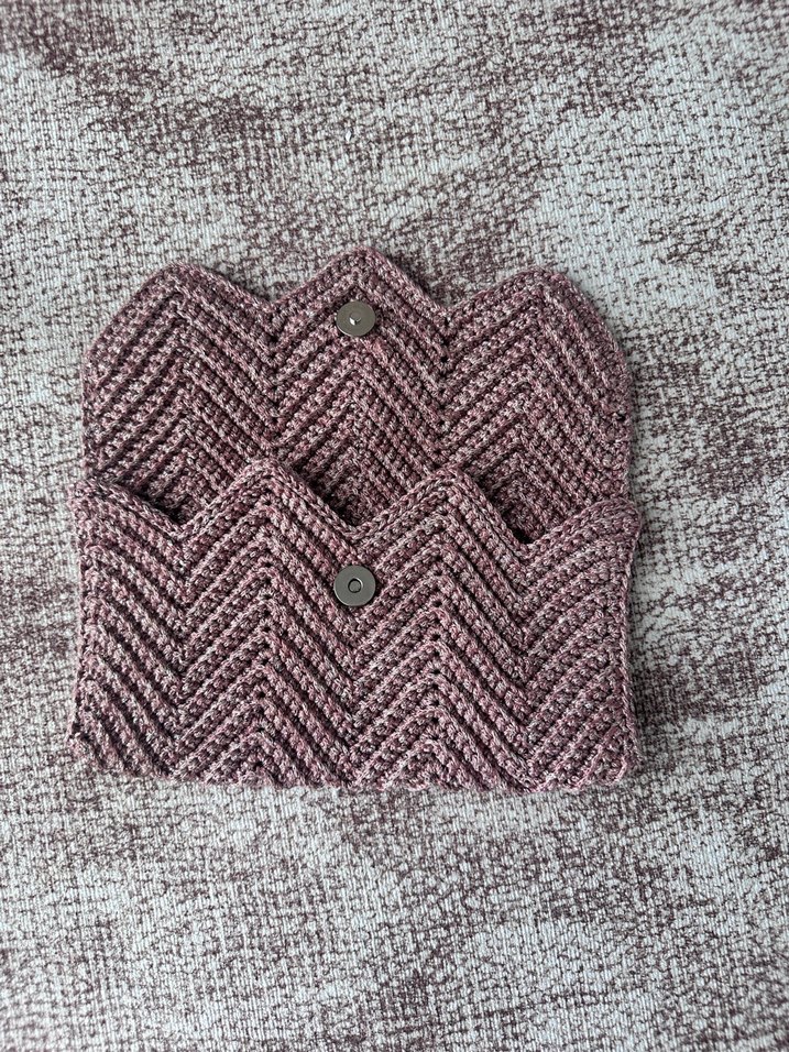 Pembe gri sim görünümlü portföy çanta - Görsel 3