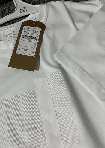 m Beden Beyaz Pamuklu Erkek Kısa Kollu Tişört