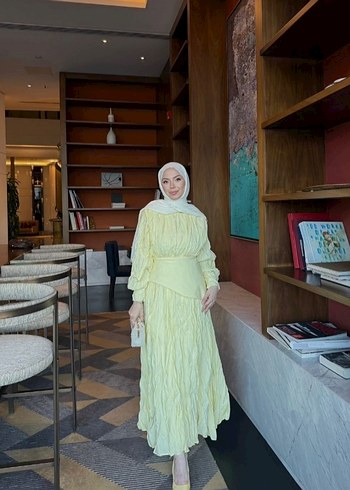 Zara Pembe Pilili Uzun Bohem Elbise