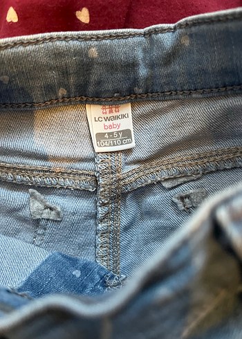 Kız çoçuk kadife tayt jean şort - Görsel 5