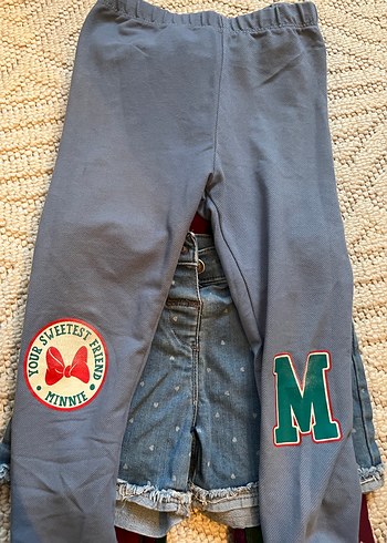 Kız çoçuk kadife tayt jean şort - Görsel 4