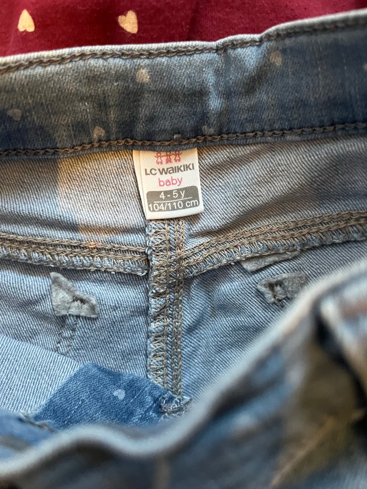 Kız çoçuk kadife tayt jean şort - Görsel 5