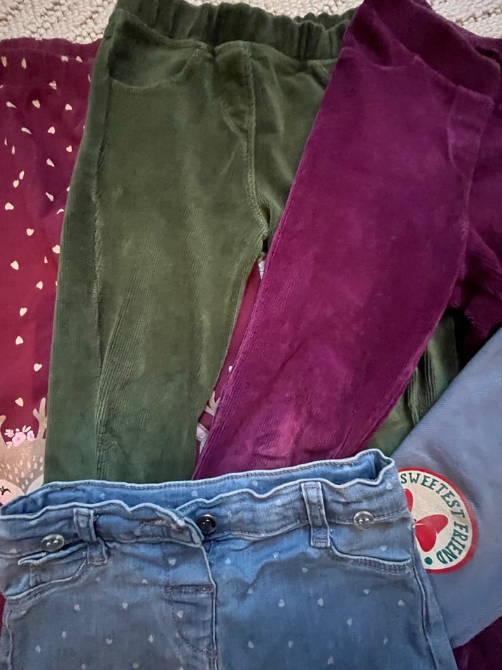 Kız çoçuk kadife tayt jean şort - Görsel 2