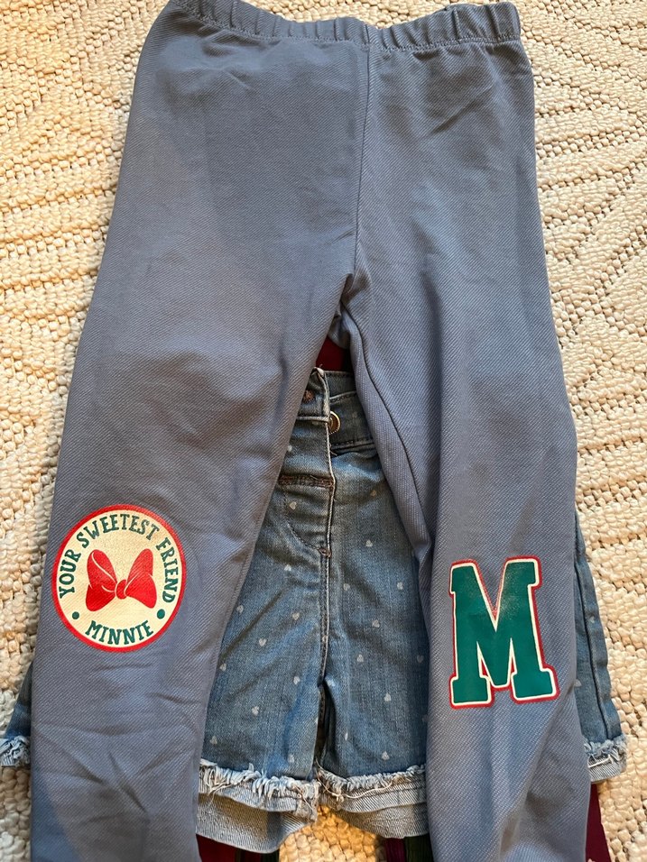 Kız çoçuk kadife tayt jean şort - Görsel 4