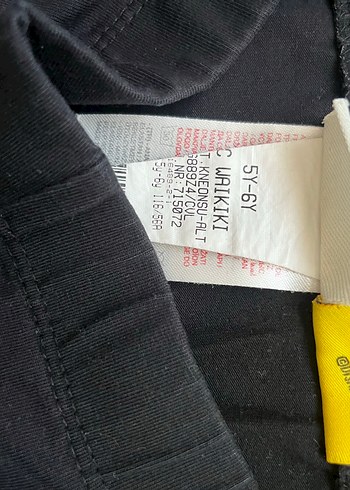 Siyah Kız Tayt Elastik Bel Detaylı - Görsel 4