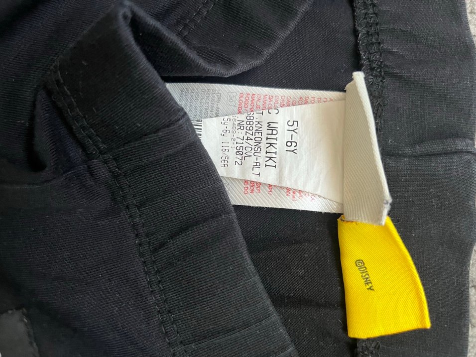 Siyah Kız Tayt Elastik Bel Detaylı - Görsel 4