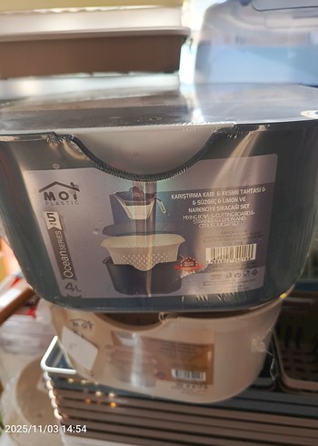 MO! Plastik 3'lü Süzgeçli Saklama Kabı Seti - Görsel 3