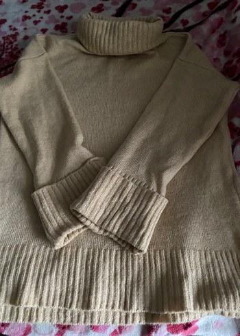 Bej Boğazlı Triko Kazak - Görsel 2