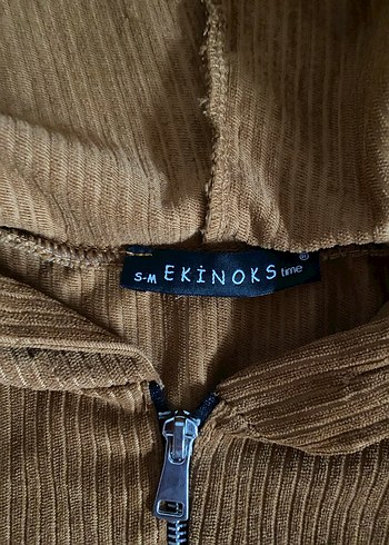 Kahve crop ceket - Görsel 2