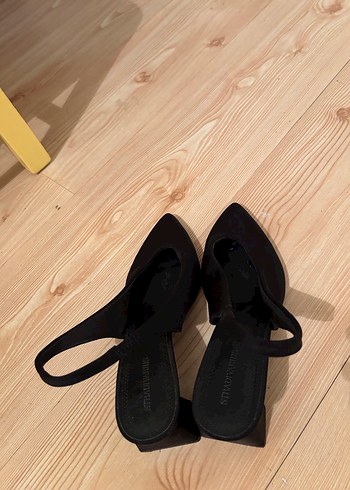 Kadın Siyah Süet Kalın Topuklu Stiletto - Görsel 3