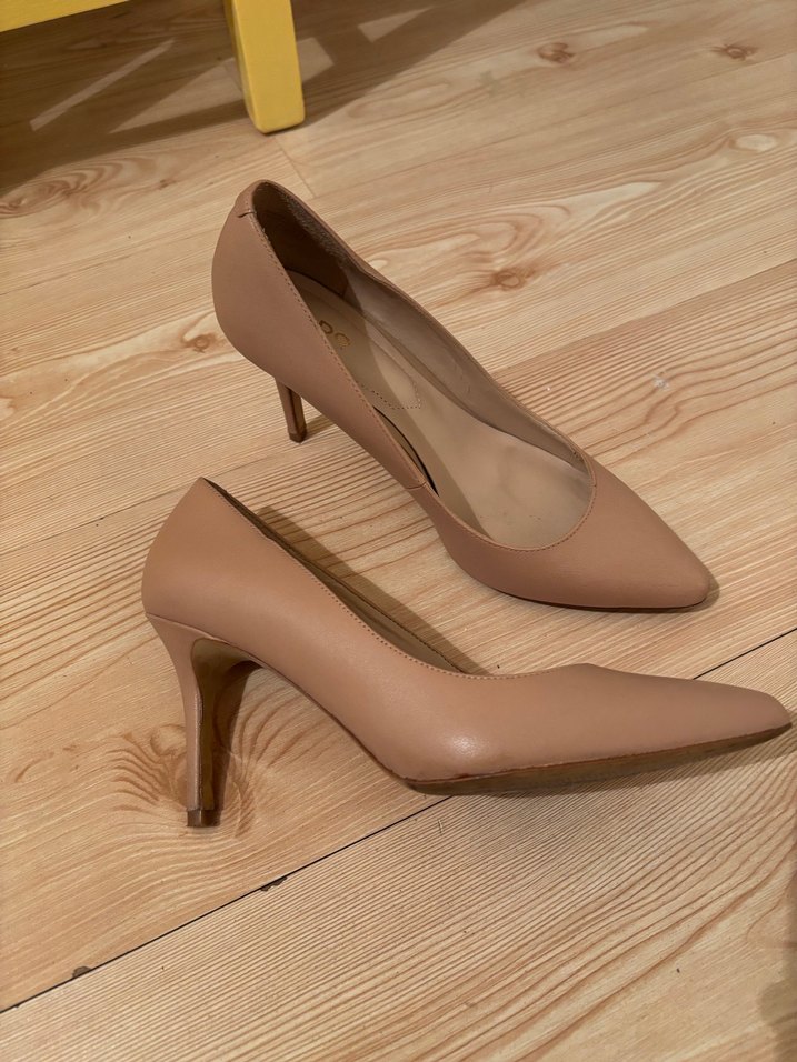 Bej Stiletto Topuklu Kadın Ayakkabı - Görsel 3