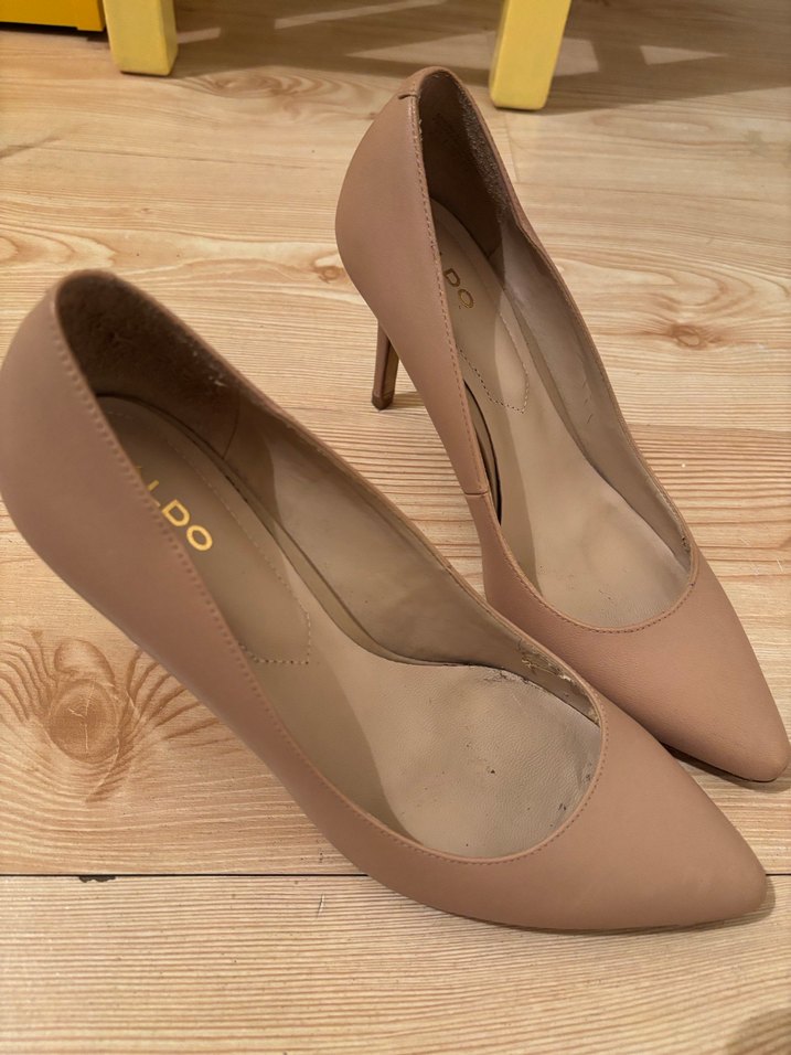 Bej Stiletto Topuklu Kadın Ayakkabı - Görsel 4