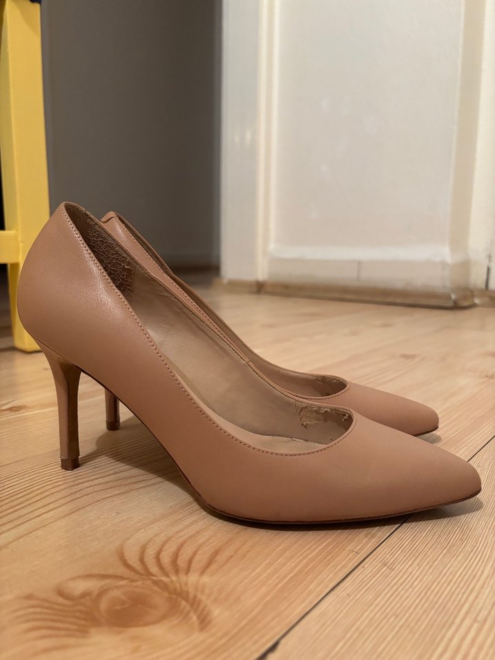 Bej Stiletto Topuklu Kadın Ayakkabı - Görsel 2